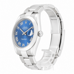 Rolex Datejust 41MM Blue Roman Dial 126300 Stainless Steel Watch